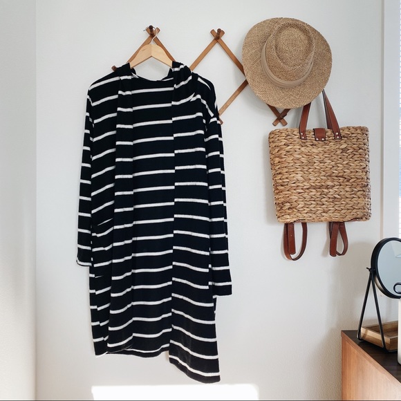 JODIFL Sweaters - Jodifl black and white striped cardigan
